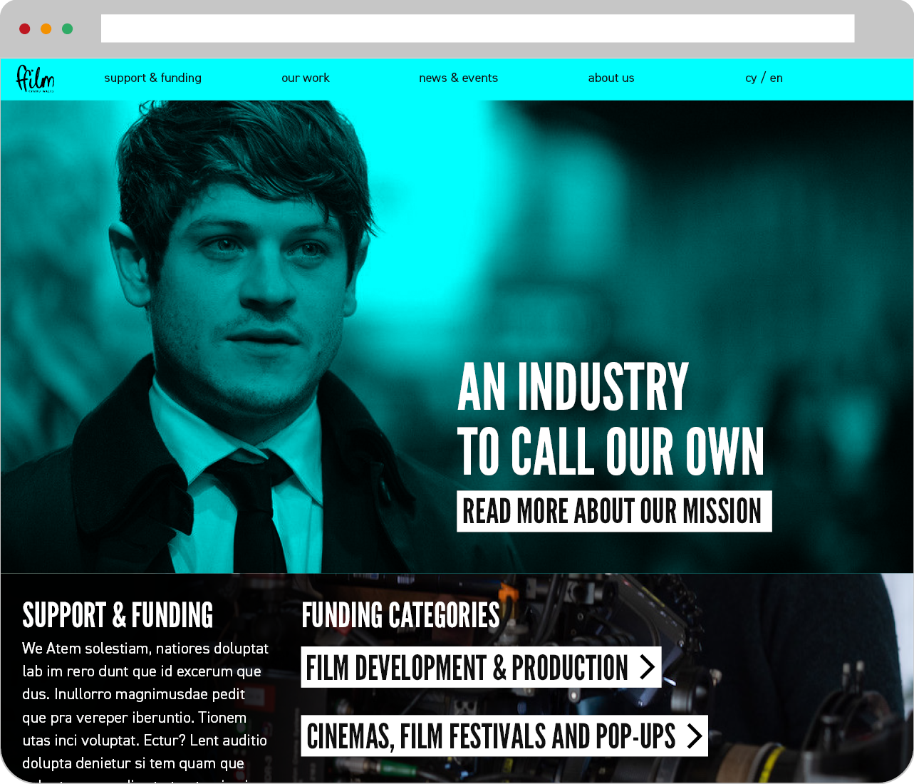 Ffilm Cymru homepage