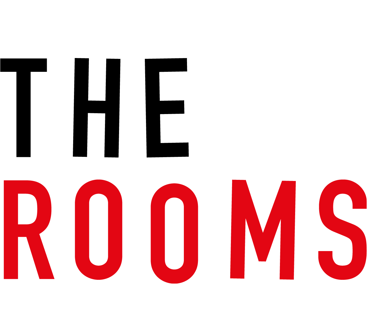 The Rooms text logo